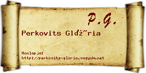 Perkovits Glória névjegykártya